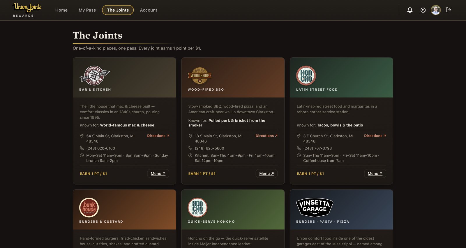Union Joints Rewards loyalty platform preview